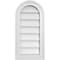 Ekena Millwork Round Top Surface Mount PVC Gable Vent w/ 2"W x 1-1/2"P Brickmould Frame, 12"W x 24"H GVPRT12X2402SN - alternate 1
